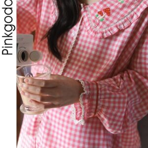 Bộ Pyjama Nữ Cotton Tay Dài Mùa Xuân